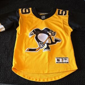 NHL Youth Black and Yellow Hockey Jersey